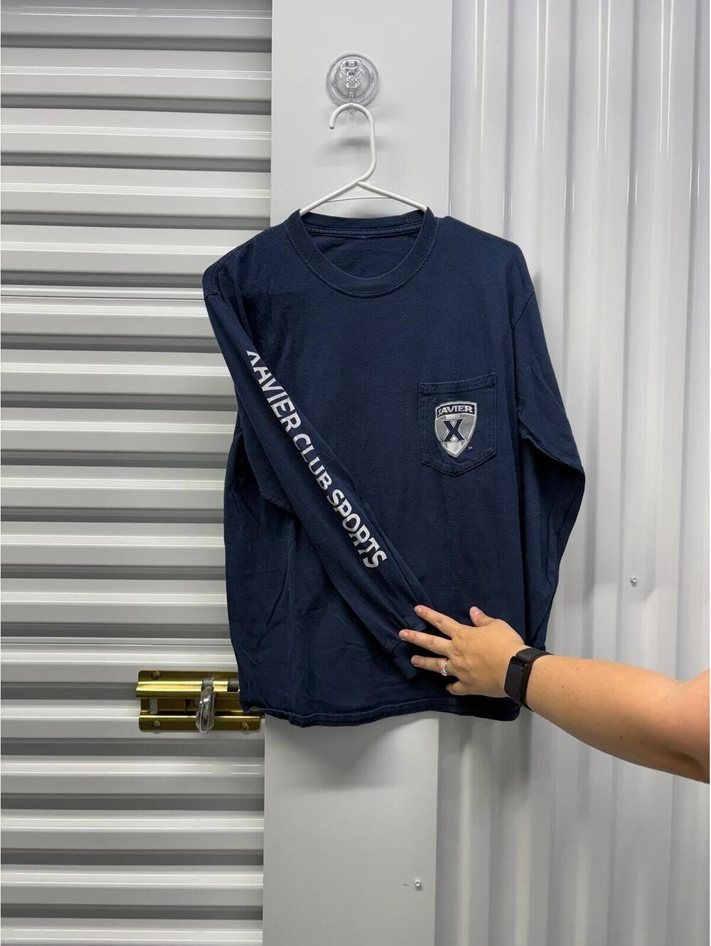 Xavier Club Sports Long Sleeve T-Shirt Blue Medium College Athletic Tee
